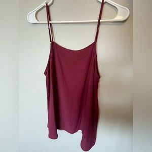Francesca’s red/burgundy cami, women’s small